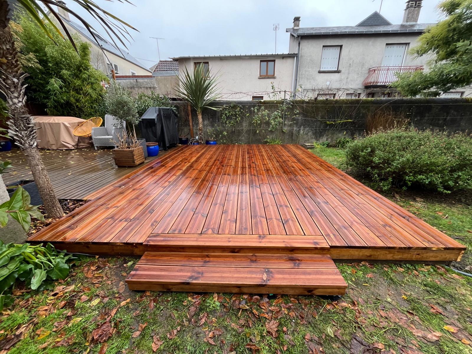 Extension d'une terrasse existante en bois à Tours (37)